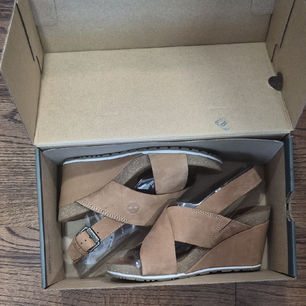 Timberland Tan Wedge Sandals